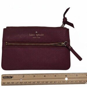 Kate Spade Burgundy Crossgrain Pouch